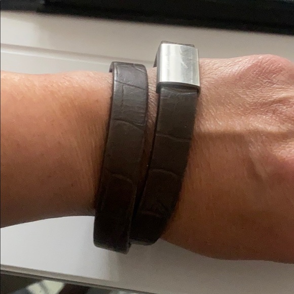 Joseph Abboud Brown Leather Wrapped Bracelet - Picture 1 of 8